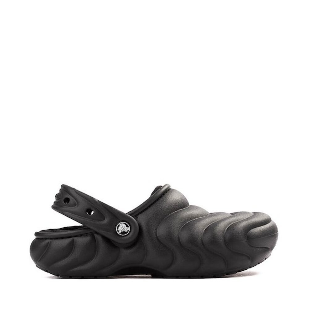 Crocs Unisex Adult Classic Lined Overpuff & Geometric Fuzzy Clogs, Black